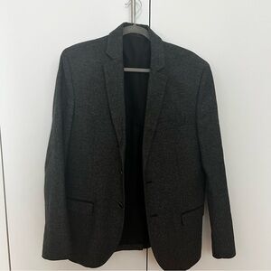 Dark Gray Herringbone pattern blazer